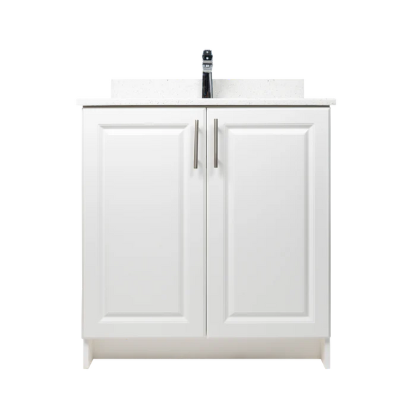 30" MDF - 2 Door - White - Raised Panel Doors